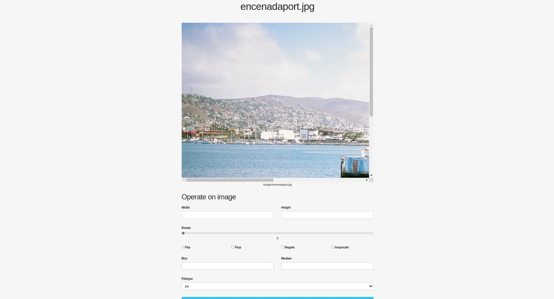 Screenshot of Image Processor.